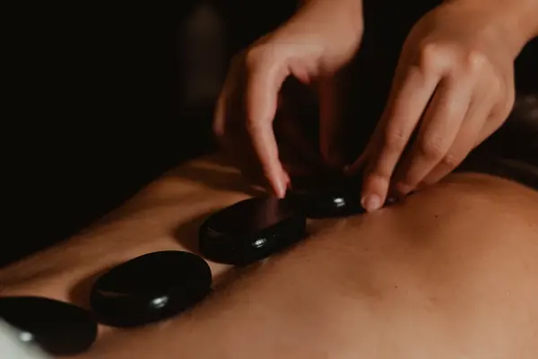 Authentic hot stone treatment photograph taken at Tara Spa Yarm